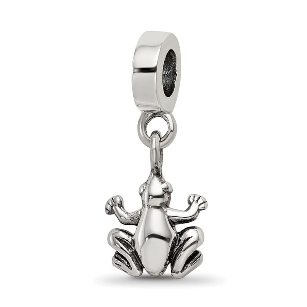 Kazi Luxury Sterling Silver Reflections Frog Dang… - image 1